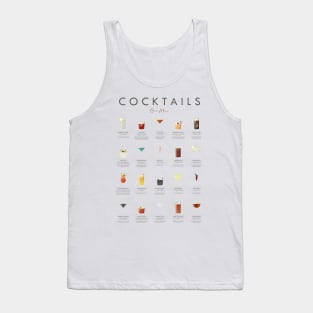 Cocktails Bar Menu Tank Top